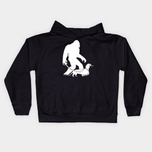 Bigfoot Walking Dachshund Kids Hoodie